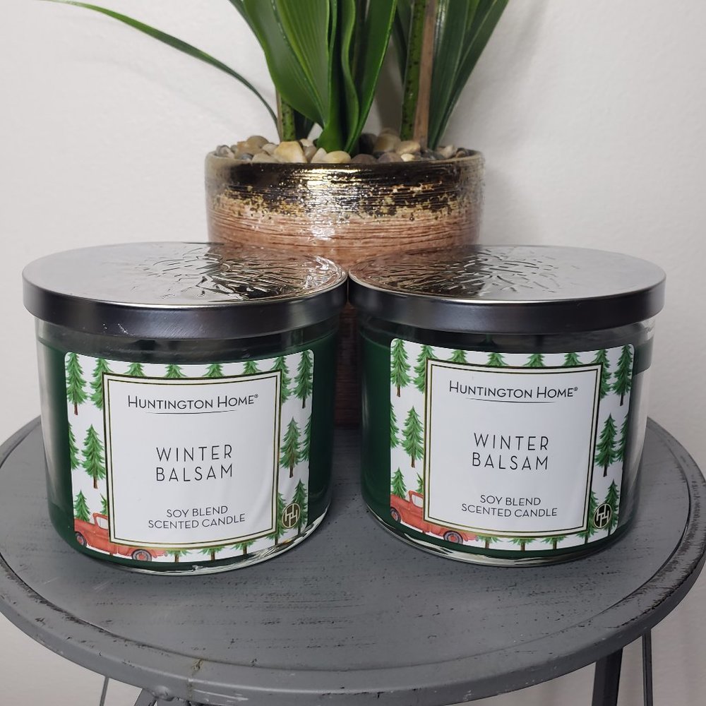 ☆ (2) Huntington Home Winter Balsam Candles